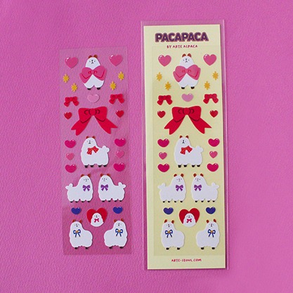 PACAPACA ribbon alpaca sticker