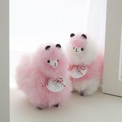 Pink alpaca doll (S size)